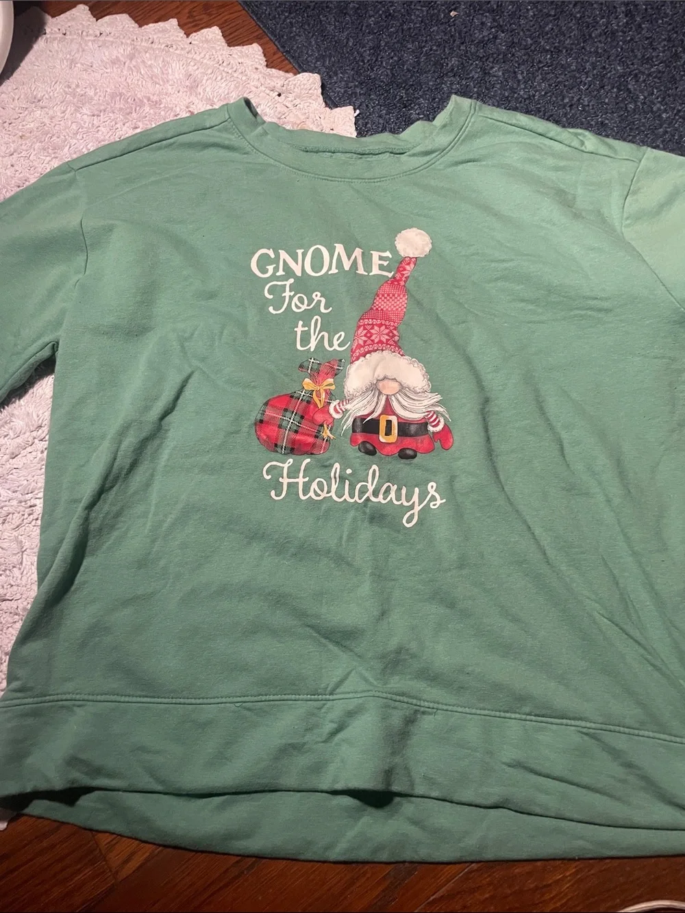 Gnome for the Holidays Green Holiday Sweatshirt